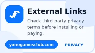 Yono Games Club privacy policy third party links poster