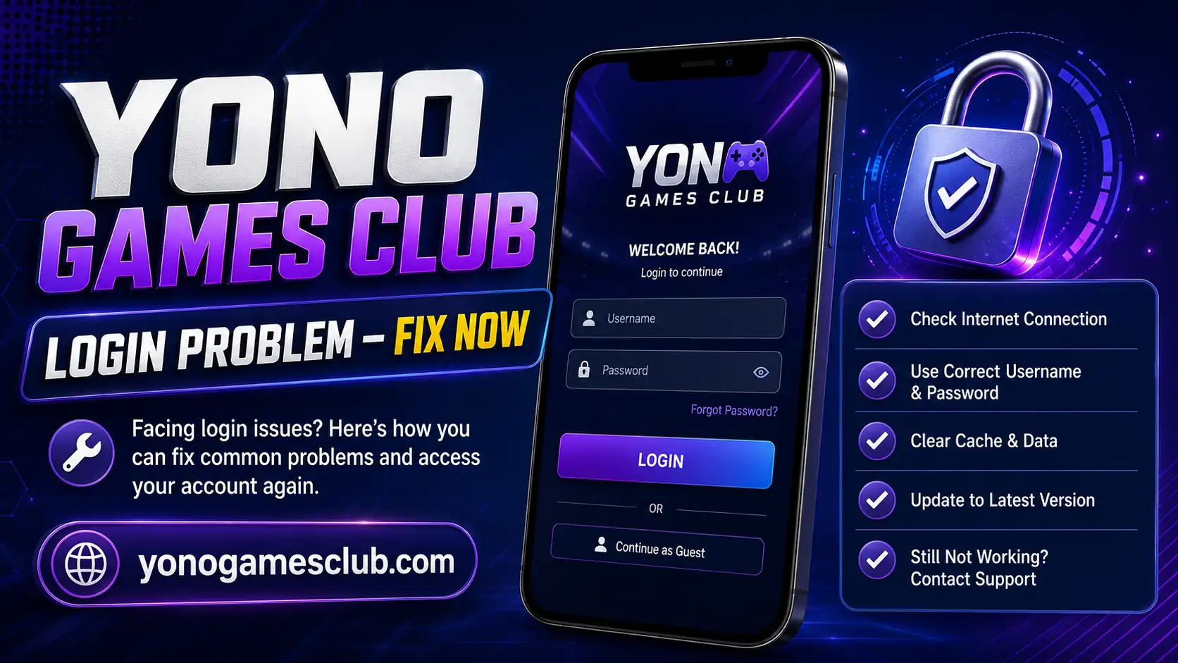 Yono Games Club Blog login problem guide